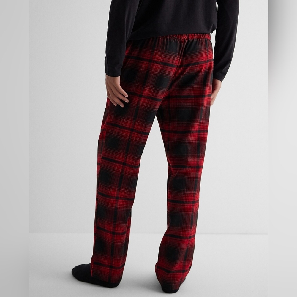 NWT! Express Men's Red Plaid Flannel Pajama Pant Size Small - Picture 6 of 6